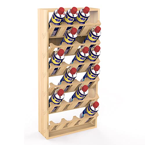 jxgzyy 6 Tier 24 Can Spray Paint or Lube Can Wall Mount Storage Holder Rack