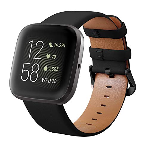KADES Leather Band Replacement for Fitbit Versa 2