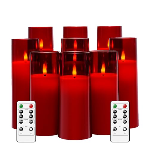kakoya Flickering Flameless Candles with Remote and Timer