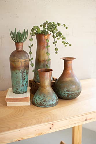 KALALOU Set of Four Two-Toned Copper Vases NDE1363