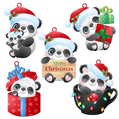 KaLeemi Panda Christmas Ornaments