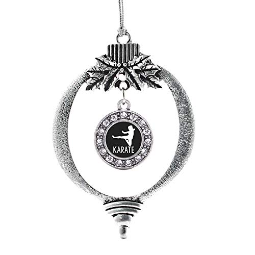 Karate Charm Ornament with Cubic Zirconia Jewelry