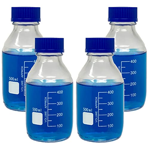 Karter Scientific 500ml Glass Round Media Storage Bottles