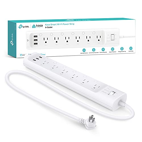 Kasa Smart Plug Power Strip HS300 | Surge Protector with 6 Outlets and 3 USB Ports