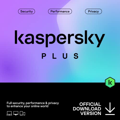Kaspersky Plus Internet Security 2023 | 1 Device | 3 Years | Anti-Phishing and Firewall | Unlimited VPN | Password Manager | Online Banking Protection | PC/Mac/Mobile | Online Code