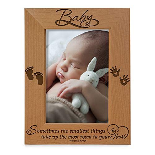 KATE POSH - Baby Picture Frame - Sometimes The Smallest Things take up The Most Room in Your Heart (Winnie The Pooh - 4x6 Vertical)