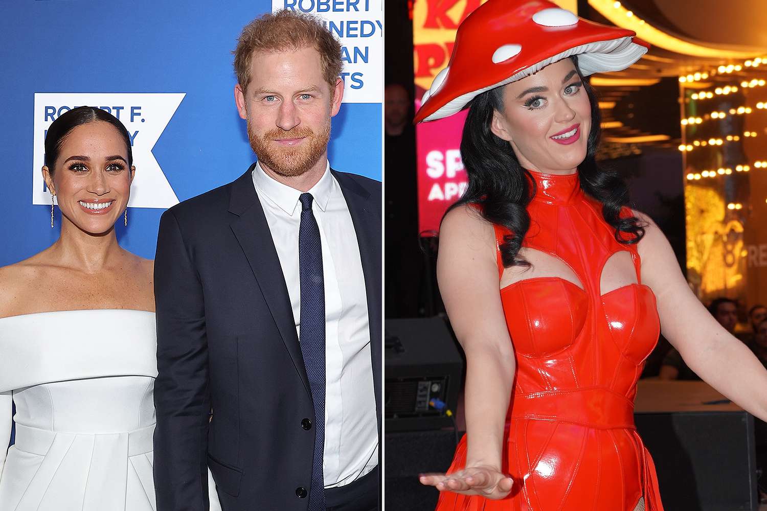 Katy Perry Concert Draws Celine Dion, Prince Harry, And Meghan Markle