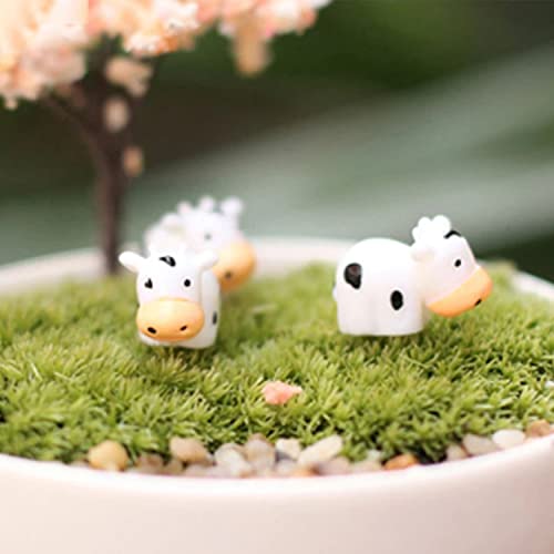 Kawaii Mini Cow Home Garden Figurines