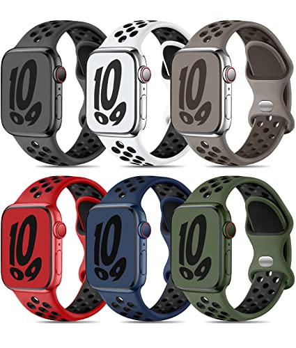 Keponew Apple Watch Band - Breathable and Stylish Silicone Straps