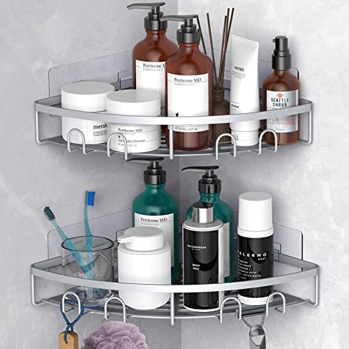 Moforoco 2 Pack Shower Caddy Adhesive for Replacement, No Drilling Large