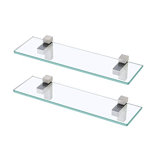 KES Glass Shelf for Bathroom, 15.8-Inch Bathroom Wall Shelf