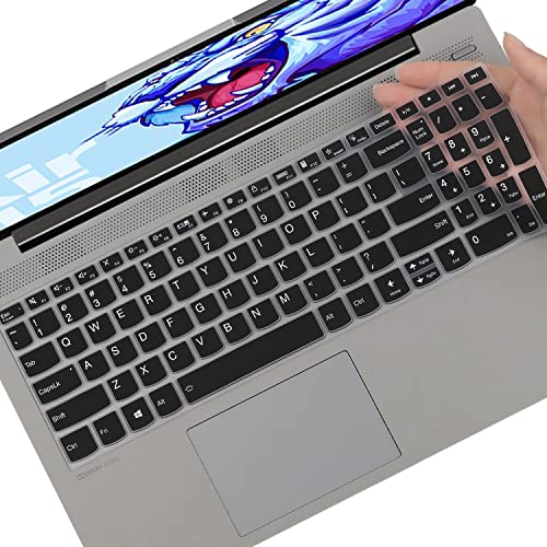 Keyboard Cover for Lenovo Yoga 7i 15.6" 16", Ideapad 3/Idepad 3i/Ideapad 5/Ideapad 5 15.6 17.3, Lenovo Flex 5 15.6, Yoga Slim 7 15, ideaPad Slim 7 15.6, ThinkBook 15/15P G2 G3 G4 -Black