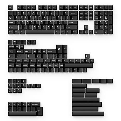 Keychron Double Shot Cherry PBT Keycap Full Keycap Set (219 Keys) - White on Black