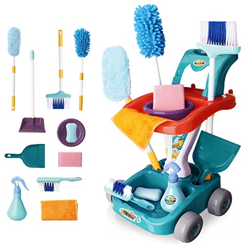 Kids Cleaning Playset with Housekeeping Cart