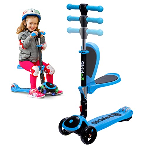 Kids Kick Scooter with Adjustable Height and LED Wheels