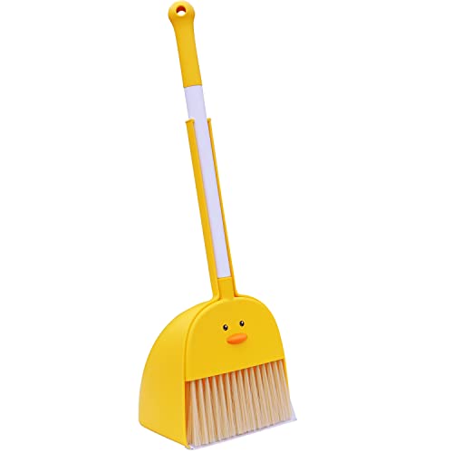 Kids Mini Broom and Dustpan Set - Yellow Duck