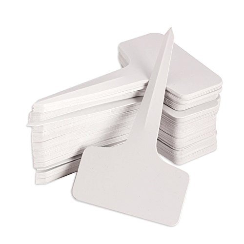 KINGLAKE 100 Pcs 6 x10cm Plastic Plant T-Type Tags Nursery Garden Labels KINGLAKE 100 Pcs 6 x10cm Plastic Plant T-Type Tags Nursery Garden Labels