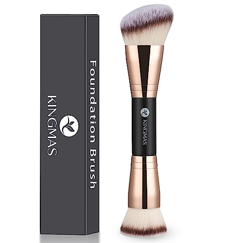 KINGMAS Foundation Makeup Brush, Premium Kabuki Brush, Double-Ended Contour Brush