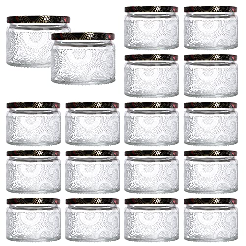 Kingrol Glass Jars with Lids for Storage