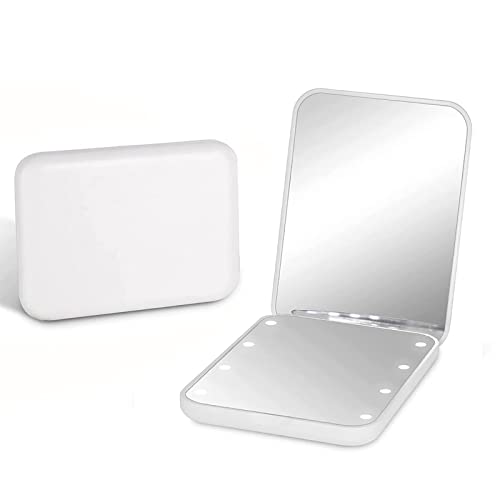 Kintion LED Compact Travel Makeup Mirror with Magnification