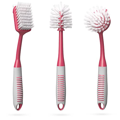 Kitchen Dish Brush Set - Cleaning Brushes for Dishes and Pots