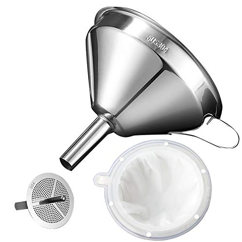 Kitchen Funnel with Strainer and Filter