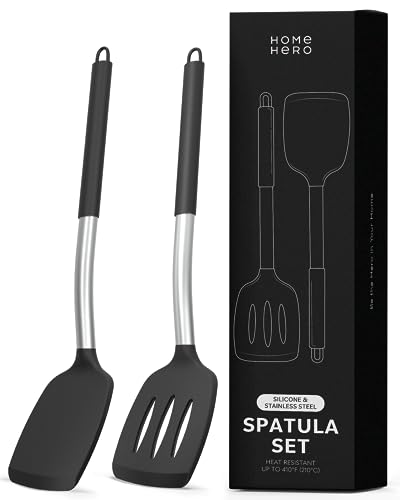 Kitchen Gadgets - Stainless Steel and Silicone Spatula Set