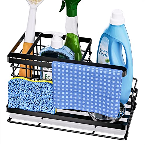 Kitchen Sink Caddy Organizer with Dishcloth Holder