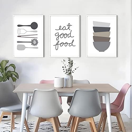 Kitchen Wall Art Nordic Eat Good Food Sign Wall Art