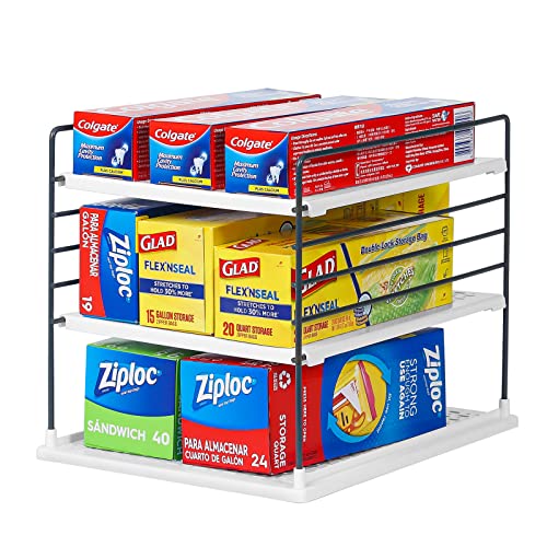 Kitchen Wrap Box Organizer Rack - 3 Tier