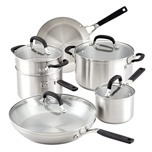 KitchenAid 10 Piece Stainless Steel Cookware Set