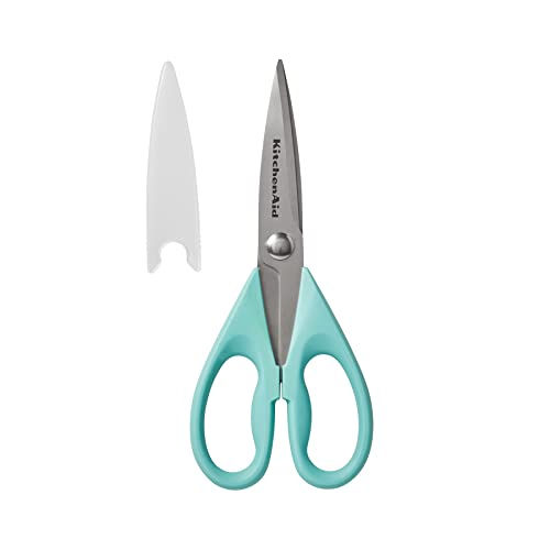 KitchenAid All Purpose Shears with Protective Sheath, 8.72-Inch, Aqua Sky