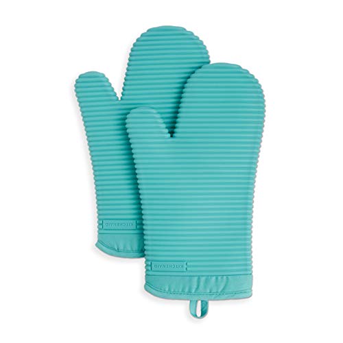 KitchenAid Aqua Sky Silicone Oven Mitt Set