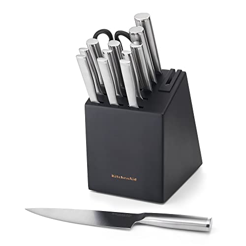 KitchenAid Gourmet Knife Block Set with Built-in Sharpener