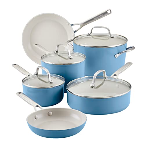 KitchenAid Nonstick Cookware Set - Blue Velvet