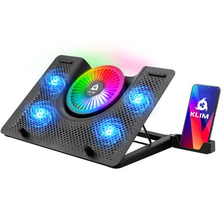 KLIM Nova RGB Laptop Cooling Pad - Powerful and Portable Cooling Solution
