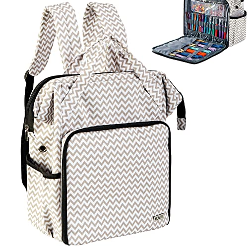 Knitting Bag Backpack with Custom Front Pocket
