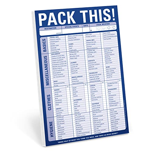 Knock Knock Pack This! Notepad: Comprehensive Packing List