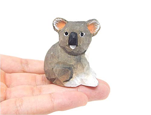 Koala Bear Figurine - Handmade Wooden Decoration