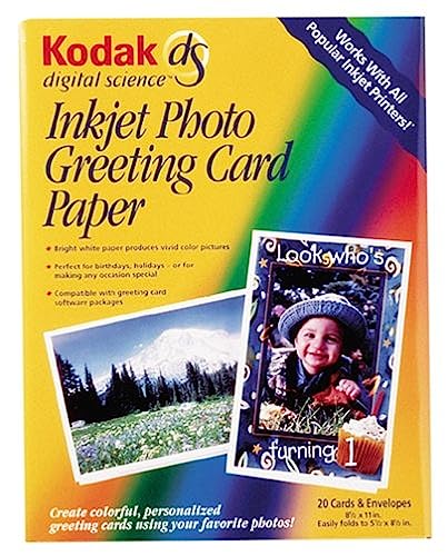 Kodak 8.5 X 11IN Inkjet Photo Greeting Card Paper (20-Sheet)