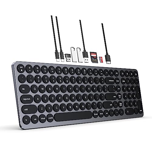 Kolude Wired Keyboard with USB-C Docking Station