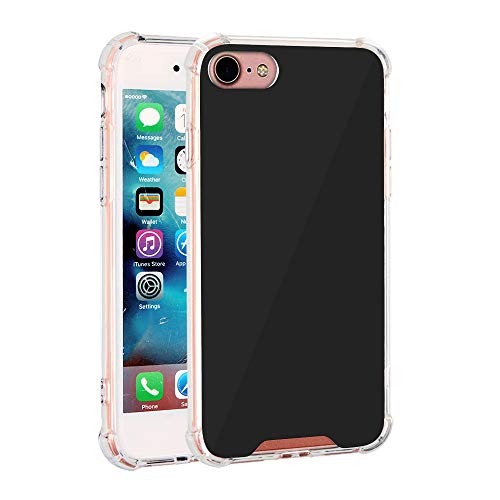 Koolbei Back Cover Mirror Cosmetic Case for iPhone SE 2020/8/7 (Black)
