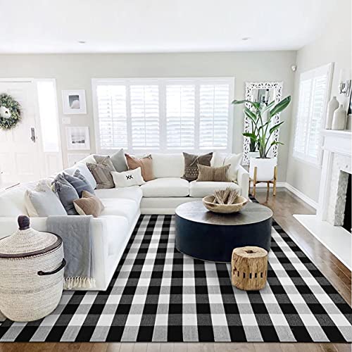 KOZYFLY Buffalo Plaid Area Rug