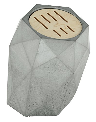 Kuhn Rikon Monument Cement Knife Block, 9.4", Grey