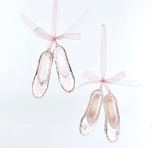 Kurt Adler Acrylic Pink Ballet Shoes Ornament