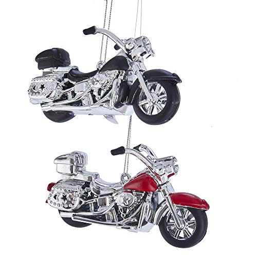 Kurt Adler Christmas Motorcycle Ornaments