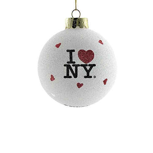 Kurt Adler I Love NY Glass Ball Christmas Ornament
