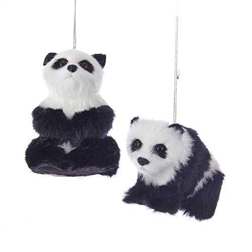 Kurt Adler Panda Ornament Set
