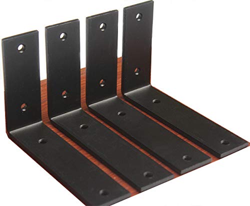 L Metal Shelf Brackets - Pack of 4