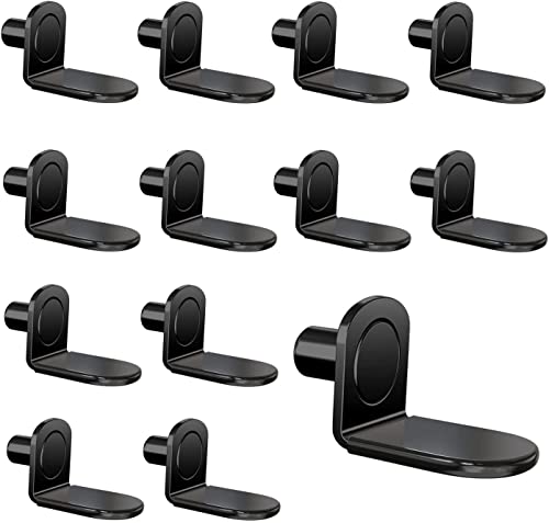 L-Shaped Shelf Peg Pins with Rubber Sleeve, Black